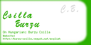 csilla burzu business card